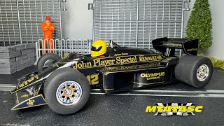 Scalextric Lotus 97T Portuguese GP 1985 Ayrton Senna F1 Slot Car [upl. by Rubenstein]