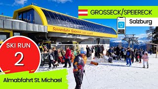 Grosseck Speiereck Lungau Austria  ski run 2 short video 55quot [upl. by Kenny]