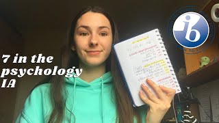 how to get a 7 in the ib psychology ia [upl. by Carlotta]