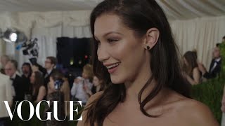 Bella Hadid on How Long It Takes to Get Ready for the Met Gala  Met Gala 2016 [upl. by Spragens]