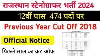 rajasthan stenographer previous year cut off 2018 RSMSSB Stenographer previous year Cut off [upl. by Reviel]