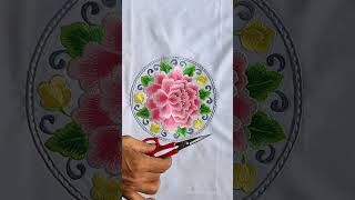 Free Motion flowers embroidery tshirt machineembroidery flowers [upl. by Susanetta]