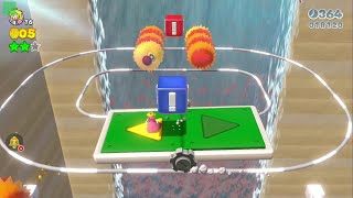 Super Mario 3D World  37 Switchboard Falls  All Green Stars amp Stamp 100 Gameplay Walkthrough [upl. by Anniroc343]