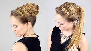 Quick Beautiful Goddess Bun  Ponytail Option [upl. by Eyla635]