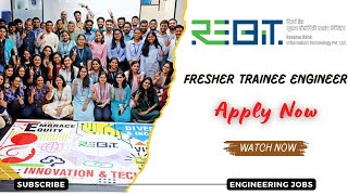 Reserve Bank Information Technology ReBIT Hiring Fresher Trainee Engineer  OFF Campus Drive 2024 [upl. by Ranee]