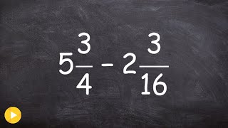 How to subtract mixed numbers by converting them to improper fractions [upl. by Ytnom]