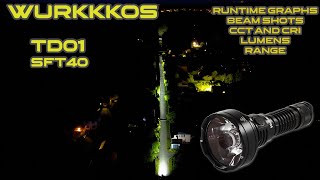 Wurkkos TD01 SFT40 new thrower flashlight review in HDR  Night shots and runtimes  Comparison [upl. by Florance97]