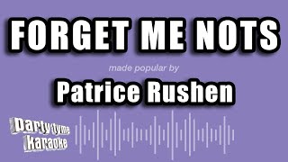 Patrice Rushen  Forget Me Nots Karaoke Version [upl. by Larimore]