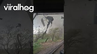 Train Conductor Finds Himself Caught In Tornados Path  ViralHog [upl. by Park]