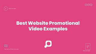 15 Best Website Promotional Video Examples [upl. by Ardnaek136]