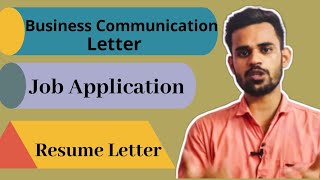 Job Application  Resume letter  Business Communication  Letter [upl. by Echo]