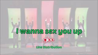 Glee  I Wanna Sex You Up  Line Distribution [upl. by Edahsalof422]