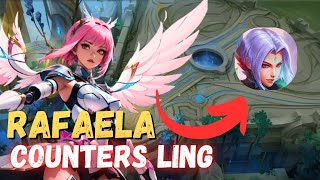 RAFAELA PERFECT KILL TRADES TO COUNTER LING🔥  RAFAELA GAMEPLAY 2024  MOBILE LEGENDS [upl. by Tabbie455]