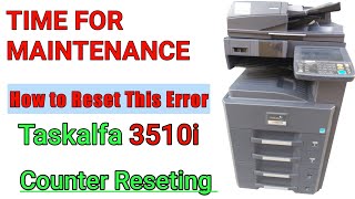 How to Reset Time For Maintenance Error in Taskalfa 3510i Taskalfa 3010i [upl. by Blaise]