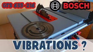 BOSCH GTS 635216  VIBRATIONS  test découpe [upl. by Einahpats]