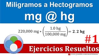 Miligramos a Hectogramos mg a hg [upl. by Constantia]