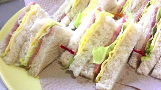 PANLASANG PINOY HOW TO MAKE CLUB SANDWICH IN 3 MINUTES EASY STEPS [upl. by Mchenry]