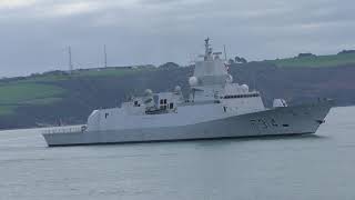 Norwegian Frigate F314 HNOMS Thor Heyerdahl arriving into Plymouth 040119 4K amp HD [upl. by Eenert]