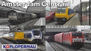 Treinen op station Amsterdam Centraal treinen compilatie [upl. by Perr]