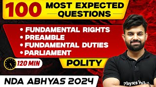 NDA Polity 01 Fundamental Rights Preamble Fundamental Duties and Parliament  NDA Abhyas 2024 [upl. by Dunson]