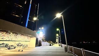 📍 Detroit Riverwalk At Night walkingtour Detroit michigan [upl. by Hinze]