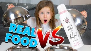 REAL FOOD vs BILOU SCHAUM  Schmeckt Bibis Schaum wirklich Lulu amp Leon  Family and Fun [upl. by Monica864]