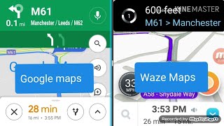 Waze maps and Google maps quick comparison [upl. by Moffit]