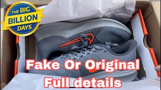 NIKE Downshifter 11 Unboxing Flipkart BBD Fake or original [upl. by Atnomed581]