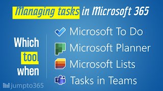 Which tool when Microsoft To Do Microsoft Planner Microsoft Lists or Tasks in Microsoft Teams [upl. by Hillie630]