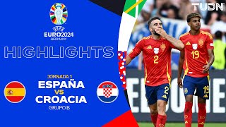 HIGHLIGHTS  España vs Croacia  UEFA EURO 2024  J1  TUDN [upl. by Tisha]