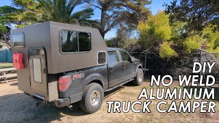 I Built the Ultimate NO WELD Aluminum Camper in my Garage for 3500 [upl. by Killam]