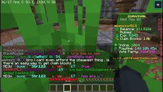 Ruth2clapped speed and fly hacking in Jartex Survival  Report [upl. by Ertsevlis519]