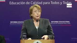 Bachelet detalla Reforma Educacional [upl. by Buiron]