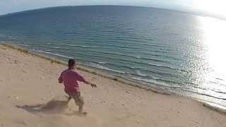 Running Down Sleeping Bear Dunes Michigan [upl. by Robbi]