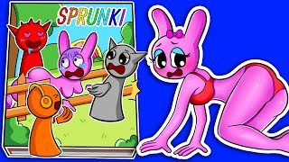 Make INCREDIBOX SPRUNKI Game Book📚 💕 Pinki stuck in the fence Sad story Squishy Surgery [upl. by Firooc788]