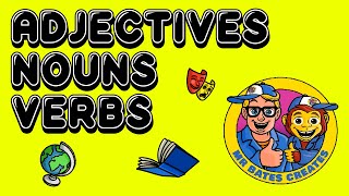 ENGLISH  What are Adjectives Nouns and Verbs  KS12 [upl. by Larson116]