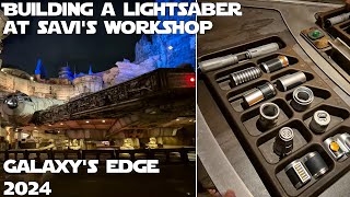 BUILDING A LIGHTSABER AT SAVIS WORKSHOP IN GALAXYS EDGE 2024 [upl. by Storm]