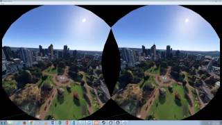 Google Earth VR on HTC Vive recorded for Cardboard [upl. by Assirhc]