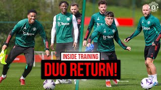 Martial amp Evans Return To Training Ahead Of Crystal Palace 🏃‍♂️  INSIDE TRAINING [upl. by Bryce]