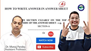 UOU EXAMINATION 2024  HOW TO WRITE A ANSWER IN UOU EXAM 2024  UOU EXAM 2024 [upl. by Cassady433]