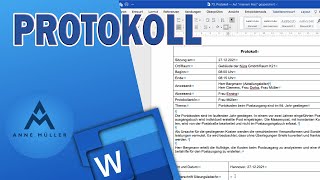 So erstellst du ein Protokoll in Word  Kaufleute für Büromanagement [upl. by Samara]