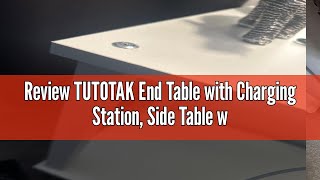 Review TUTOTAK End Table with Charging Station Side Table with USB Ports and Outlets Nightstand 2 [upl. by Rinaldo336]