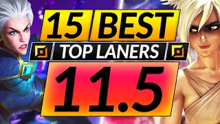 15 BEST TOP LANE Champions to MAIN and RANK UP in 115  Tips for Season 11  LoL Guide [upl. by Atoked]