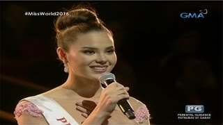 Miss World 2016 Catriona Grays QampA [upl. by Ahsieka]