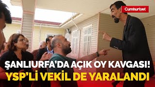 Şanlıurfada açık oy kavgası YSP Milletvekili Ferit Şenyaşar da yaralandı [upl. by Idnahr]