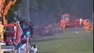 Imola 1989 Gerard Berger Crash LIVE [upl. by Roosnam]