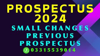 2 22 Prepare Prospectus 2024 Just Small Changes Compressed File Subject Teacher amp Fee Lsit Update [upl. by Anatnahs]