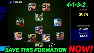 HOW TO GET 4132 FORMATION IN EFOOTBALL 2024  4132 FORMATION IN PES  424 FORMATION IN EFOOTBALL2024 [upl. by Yrrum231]