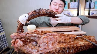 ～MUKBANG～역대급 통 먹방 통 소갈비 리얼사운드 소리 먹방 Super Beef Rib Eating Sounds 牛カルビ焼き sườn bò ASMR [upl. by Melva636]