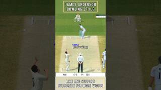 James Anderson Bowling Style 🔥🤩  Bowing Action  Real Cricket 24 shorts [upl. by Ydnat]